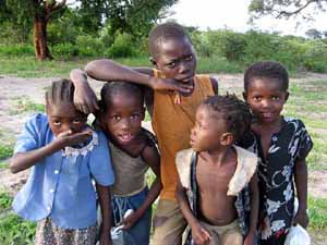 Bambini a Rundu